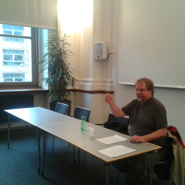 Leipzig Juli 2000 und 01.04.2015, Vortrag von Henner Kotte, Foto: Doris Mundus