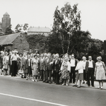 Bild: Kulturfahrt nach Eilenburg am 24. Juli 1977. In: Sächsisches Staatsarchiv, Staatsarchiv Leipzig, 21758 Kulturbund der DDR, Fachgruppe Stadtgeschichte, Nr. 143