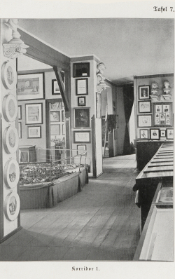 Bild: Korridor 1 Altes Johannishospital, Tafel 7 aus: Denkschrift zum fünfzigjährigen Bestehen des Vereins; 12. Bd., Schriften des Vereins für die Geschichte Leipzigs; Leipzig: Selbstverlag, 1917